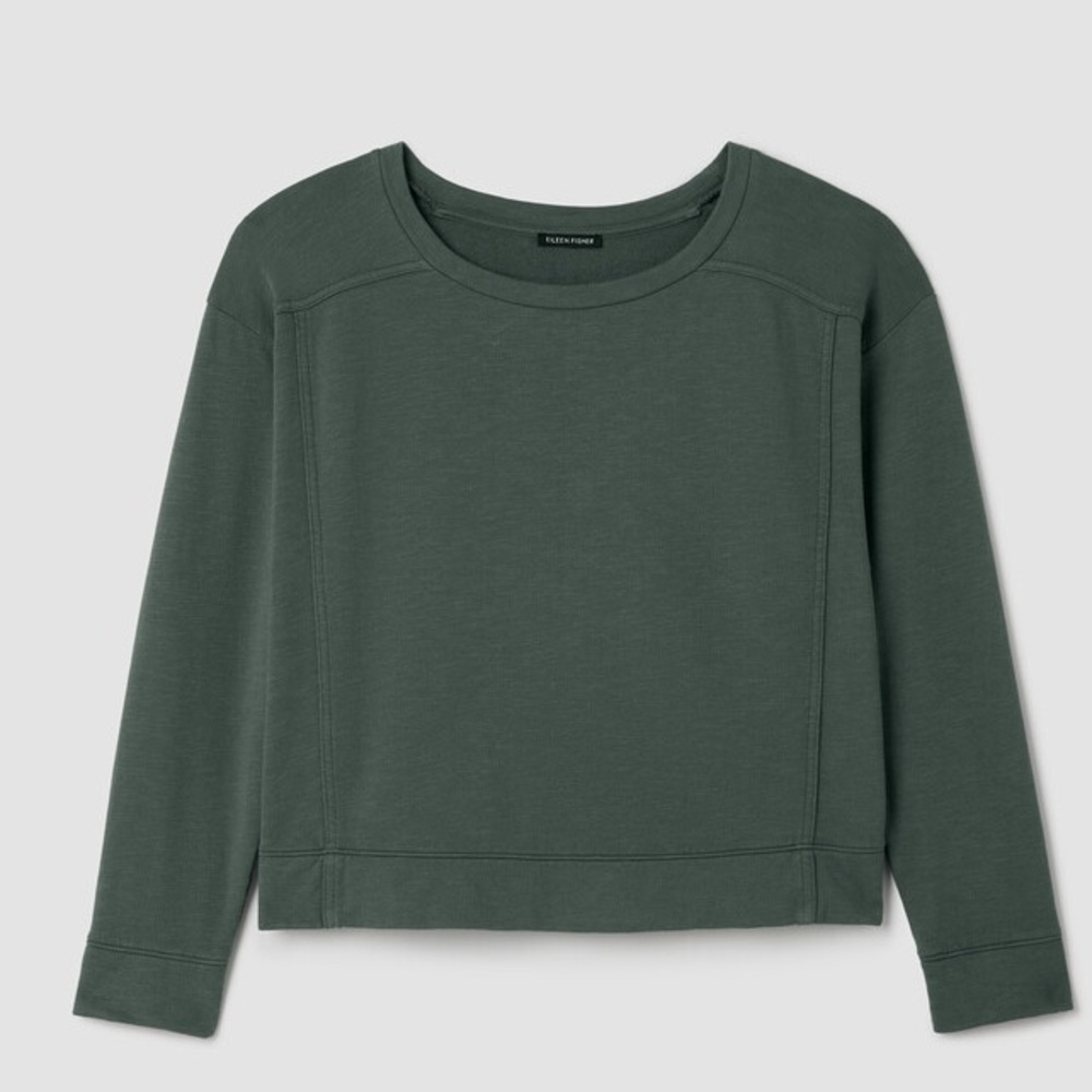 Eileen Fisher Garment-Dyed Organic Cotton Terry Box-Top  XL Excellent Condition!
